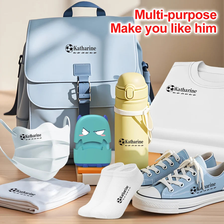 Children’s clothing and school belongings